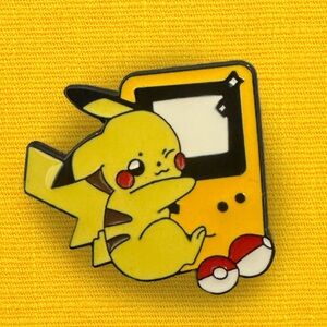 Pokemon Pikachu Enamel Pin with Game Boy Console